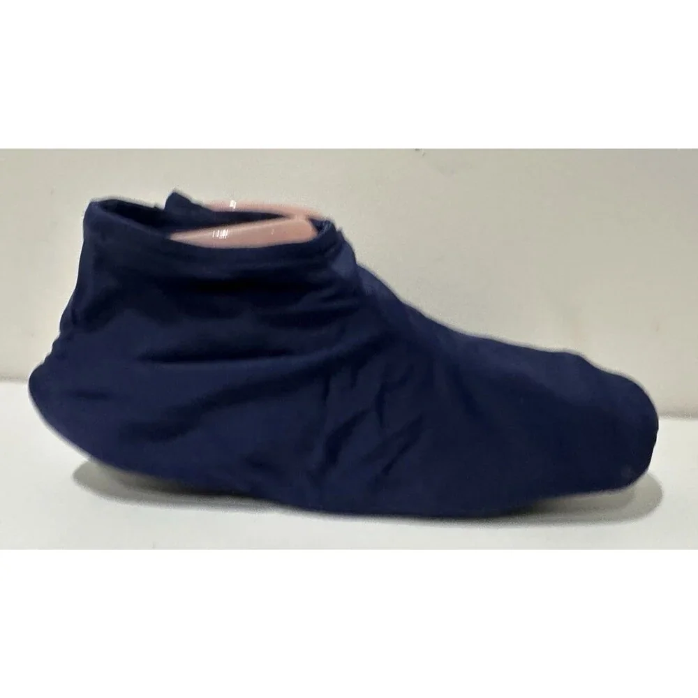 Brookstone air soft navy  travel boot slippers men size Large